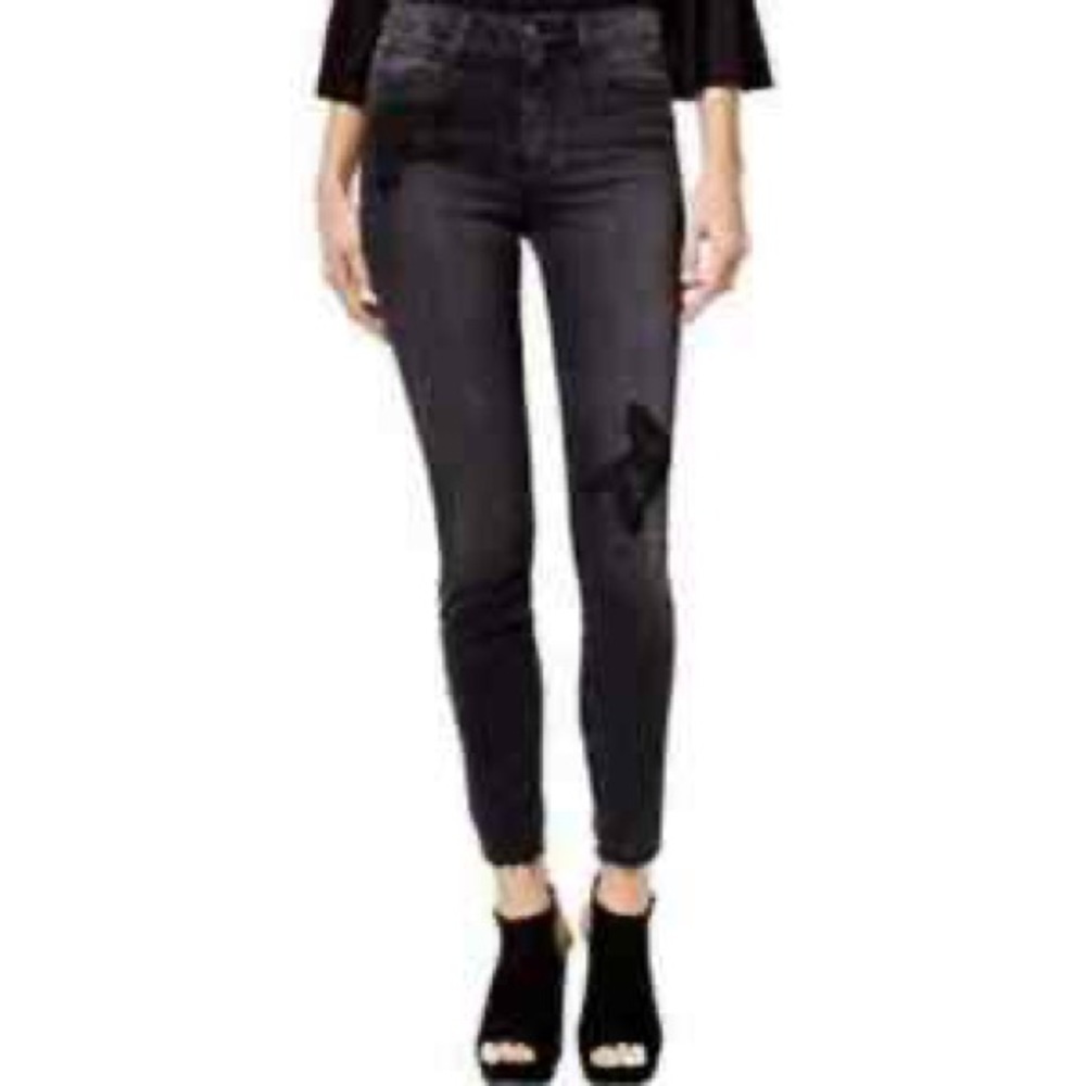 Joe’s Jeans Charlie High Rise Skinny Floral Appliqué Ankle Jeans Size 27